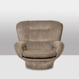 "Karaté" armchair in velvet by Michel Cadestin for Airborne, circa 1970.