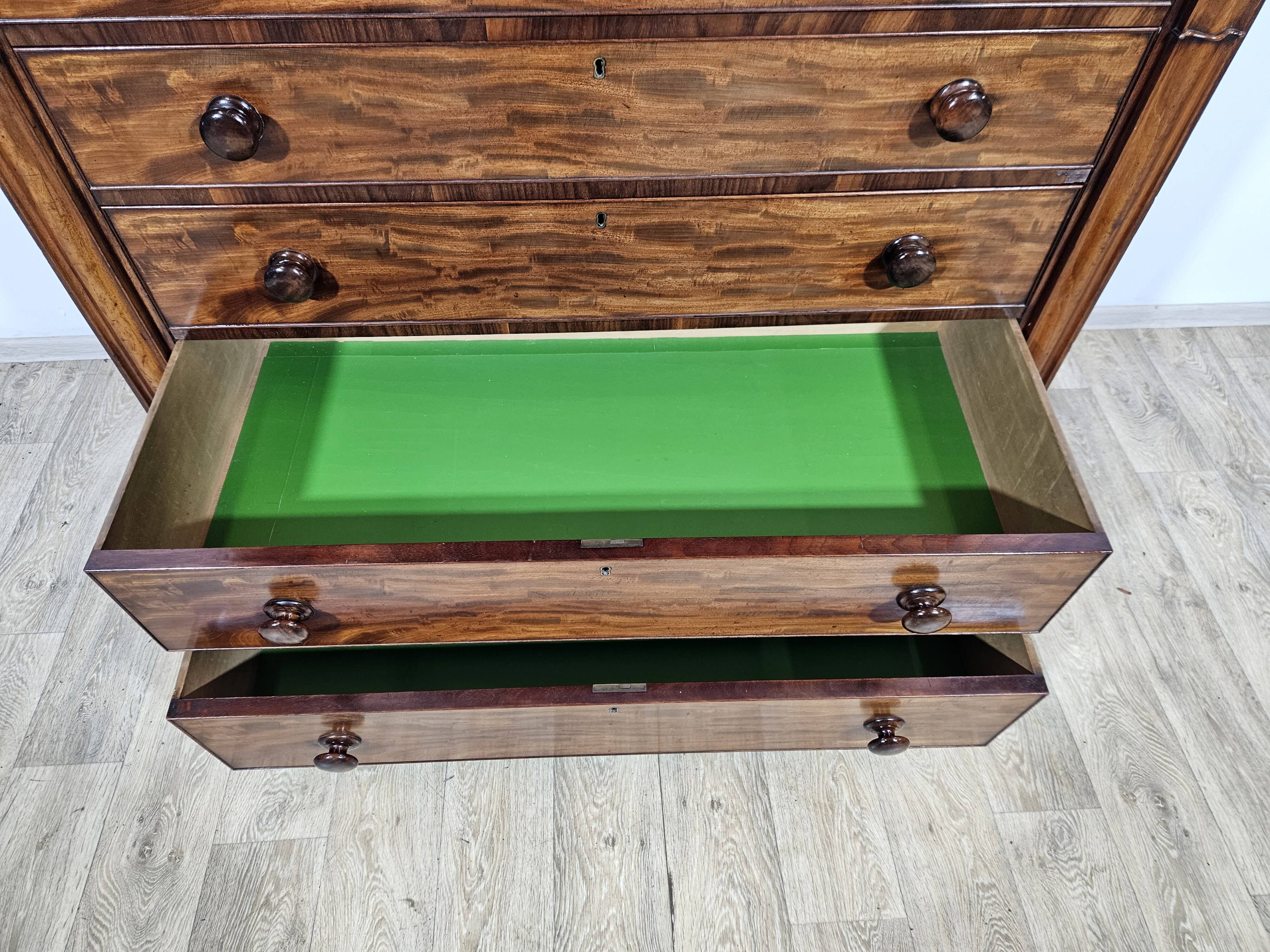 Chiffonier commode Biedermeier/Mahogany, première moitié du 19e siècle