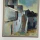 Original Swedish mid-century oil on canvas – “City” by Gustaf Höglund – vintage & framed – 80 × 70 cm