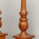 Pair of turned wooden baluster lamps