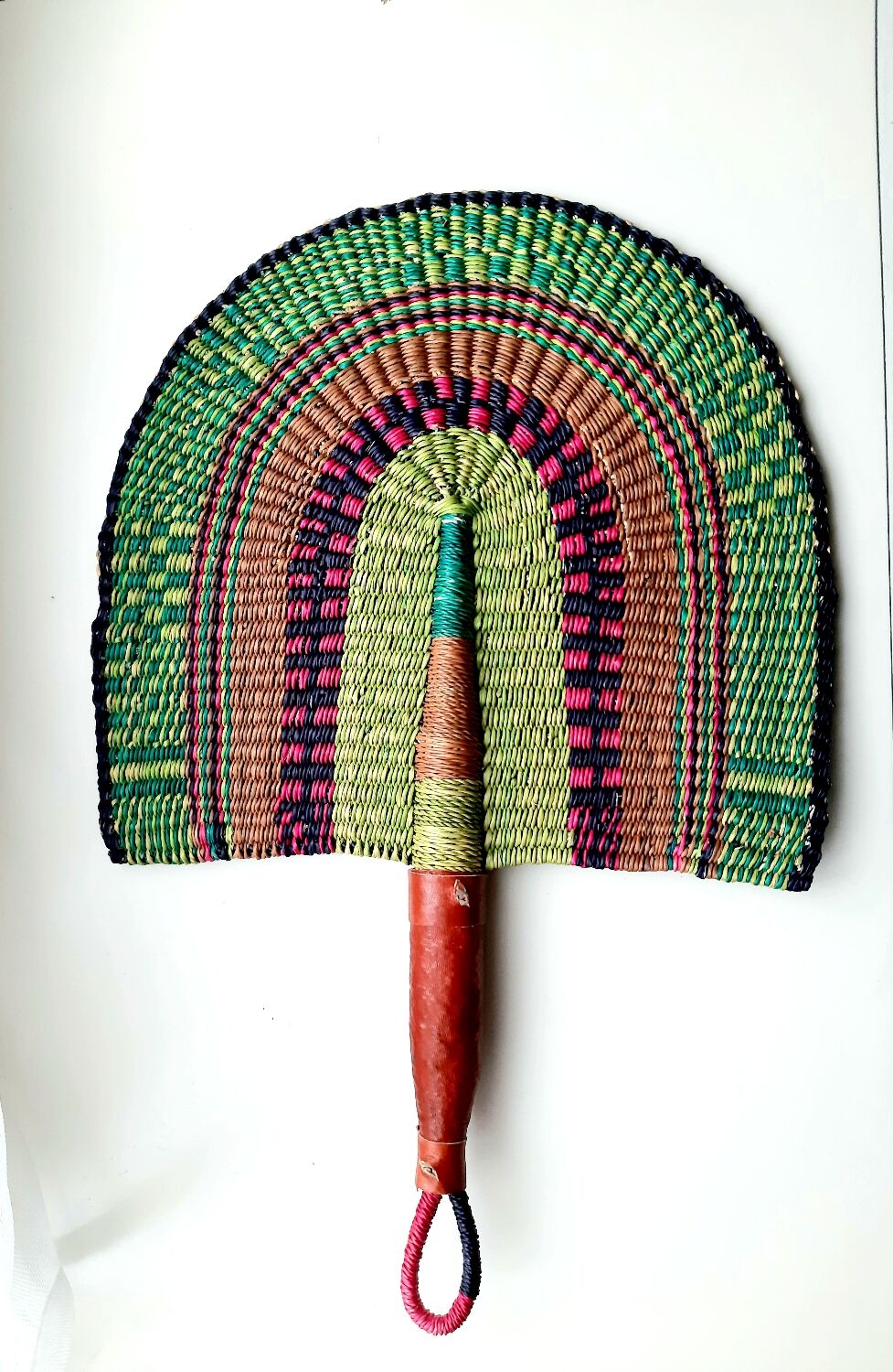 Multicolored African Bolga fan