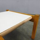 Mid Century Beech Plant Stands with Umakart Tops, 1970s Set