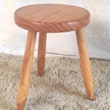 Tripod stool in solid wood – 60s