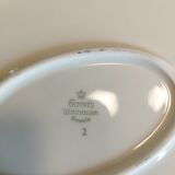 Set of 2 antique porcelain dishes gareis waldassen bavaria white with gold border