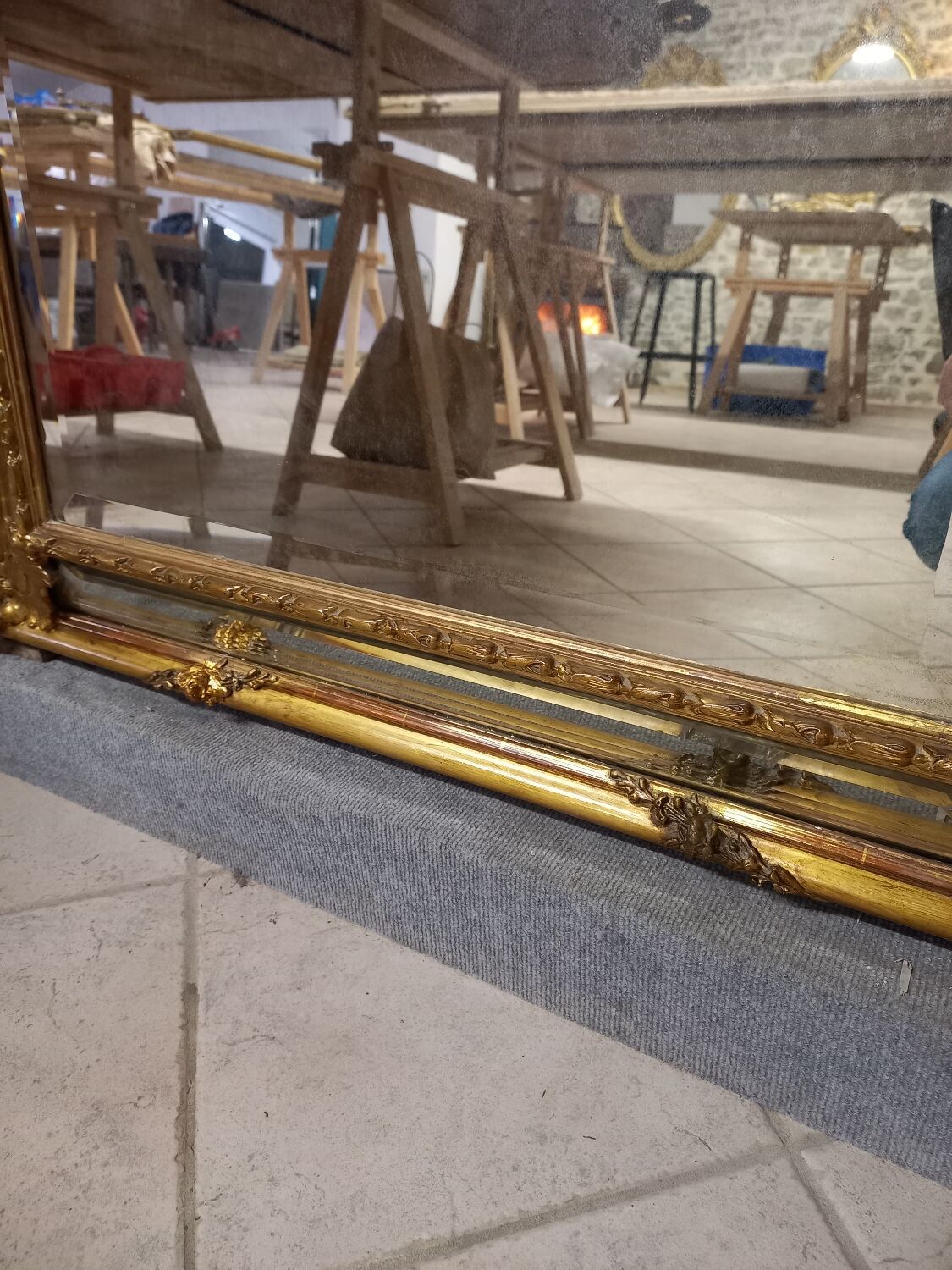 Napoleon III period mirror 163 x 109