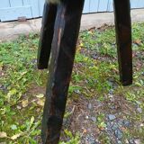Tripod chair/stool in wood and goatskin