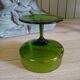 5 antique green champagne coupes