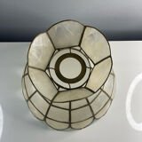 Lampshade in mother-of-pearl and brass 25 cm