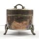 Art Nouveau sugar bowl, silver-plated brass, Hungary, early 20th century