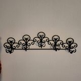 Patère murale décorative en fer forgé