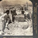 Old photography stereo, stereograph, luxury albumine 1903 Malaga, Spain