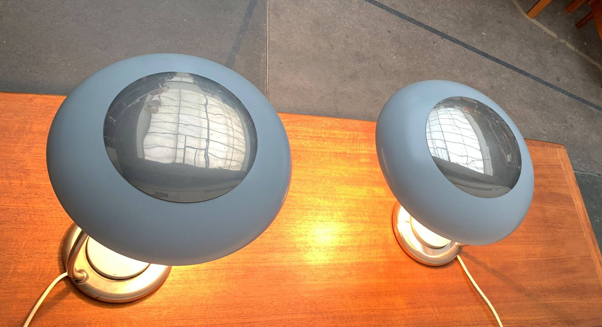 Mid-century GDR table lamps by VEB Leuchtenbau, Lengefeld, 1960s, set of 2.