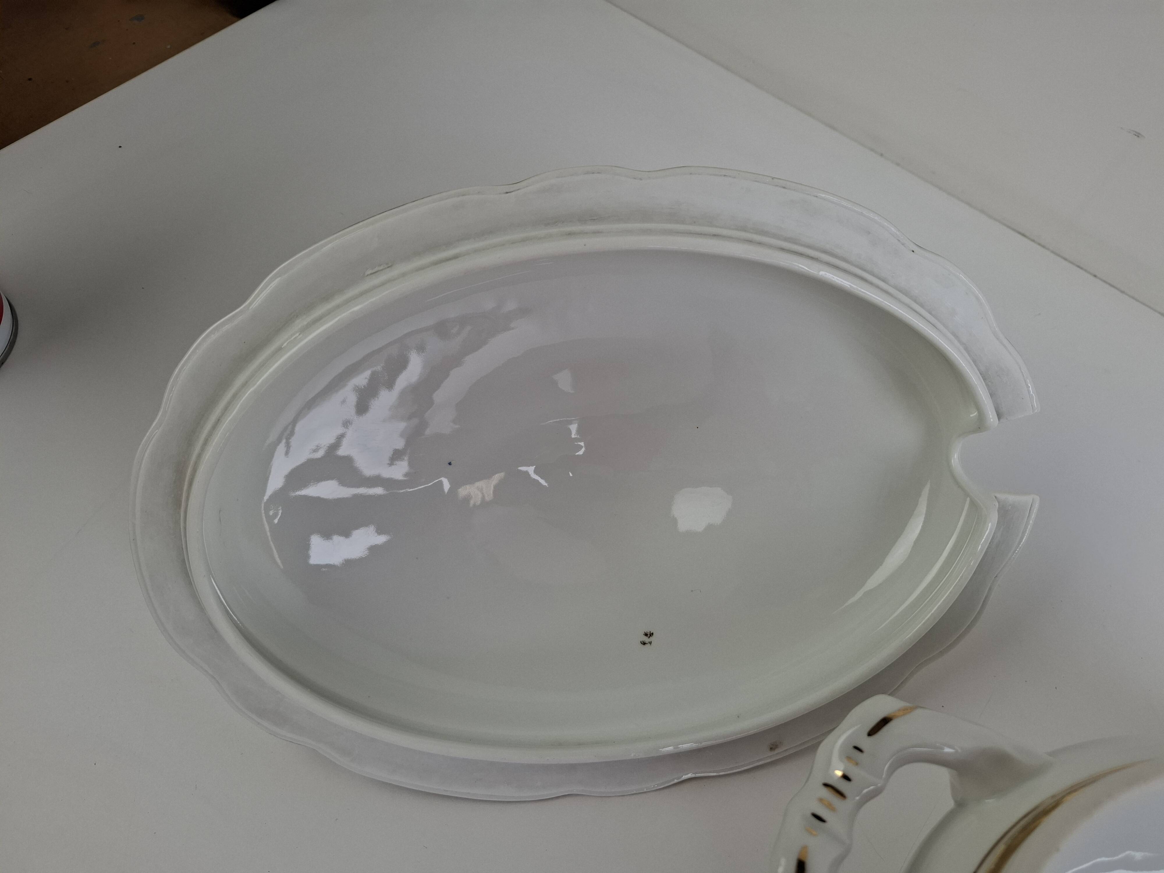 Soupière en porcelaine Art Déco tchécoslovaque des années 1930 par Duchcov Eduard Eichler