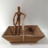 Old wooden harvest basket