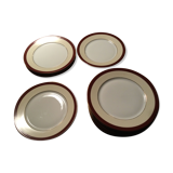 Set of 14 Porcelain Plates from Limoges