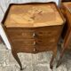Pair of bedside tables/side tables in Louis XV style marquetry.