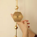 Swedish brass five arm candelabra by Gusum