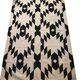 Wool kilim rug with geometric patterns – black & ecru