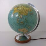 Vintage Illuminated Duo Glass Globe by Paul Oestergaard for Columbus, Germany, 1950s
