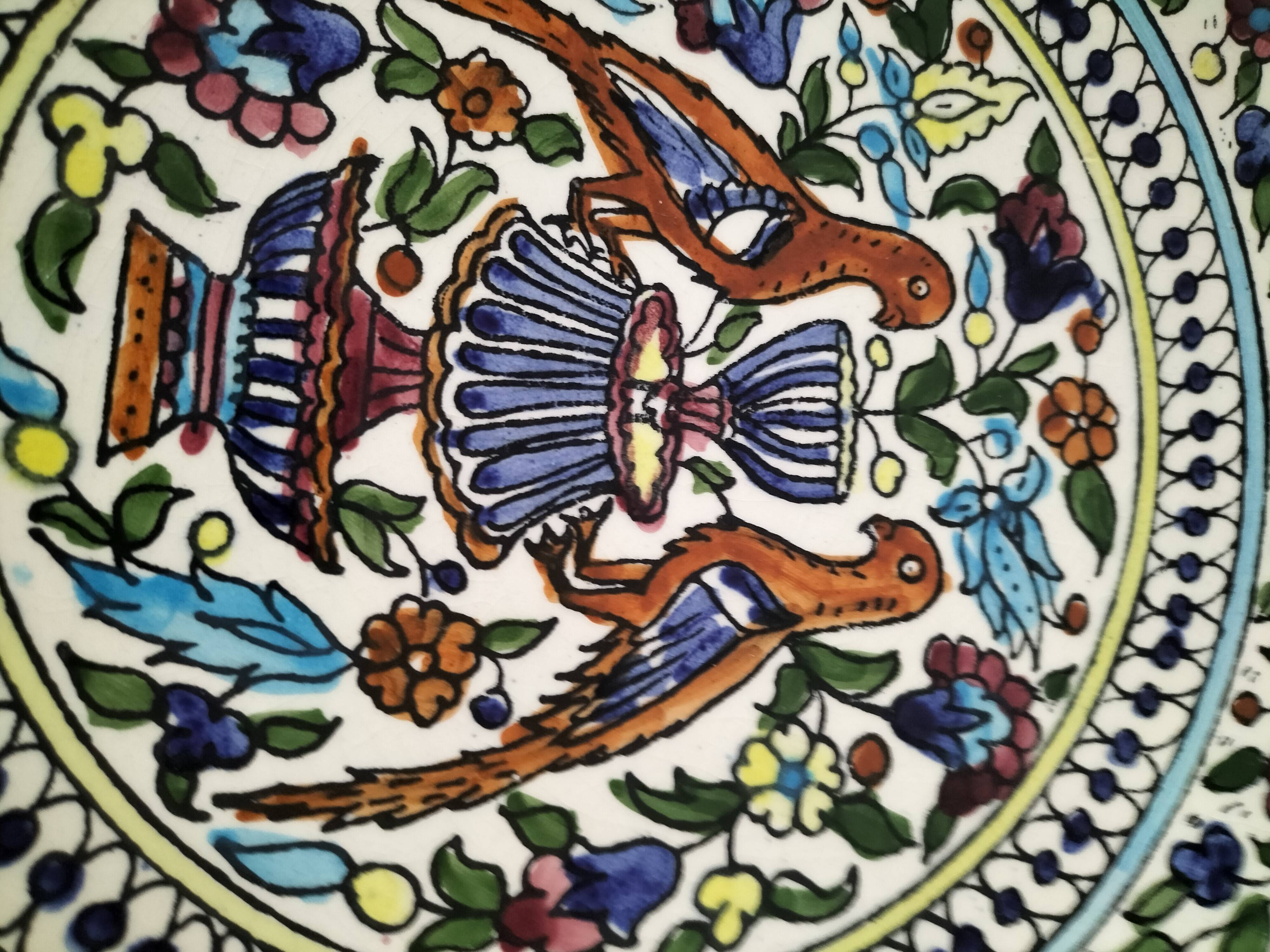 Decorative earthenware wall plate – Mediterranean style
