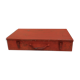 Caisse à outils en métal couleur rouge avec poignée
