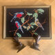 Carved wooden bird candlesticks - Black Forest