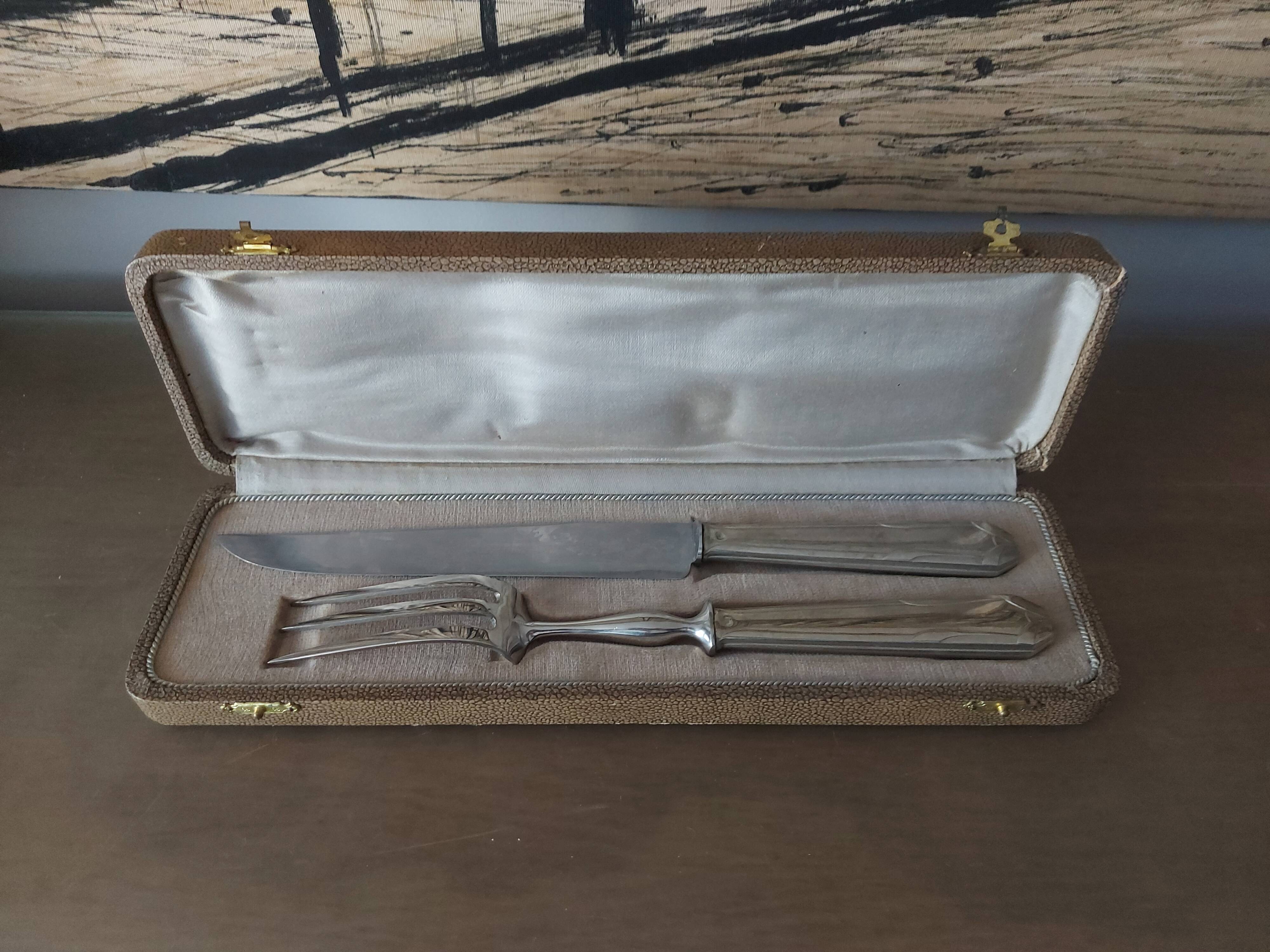 Art Deco silver leg meat serving box