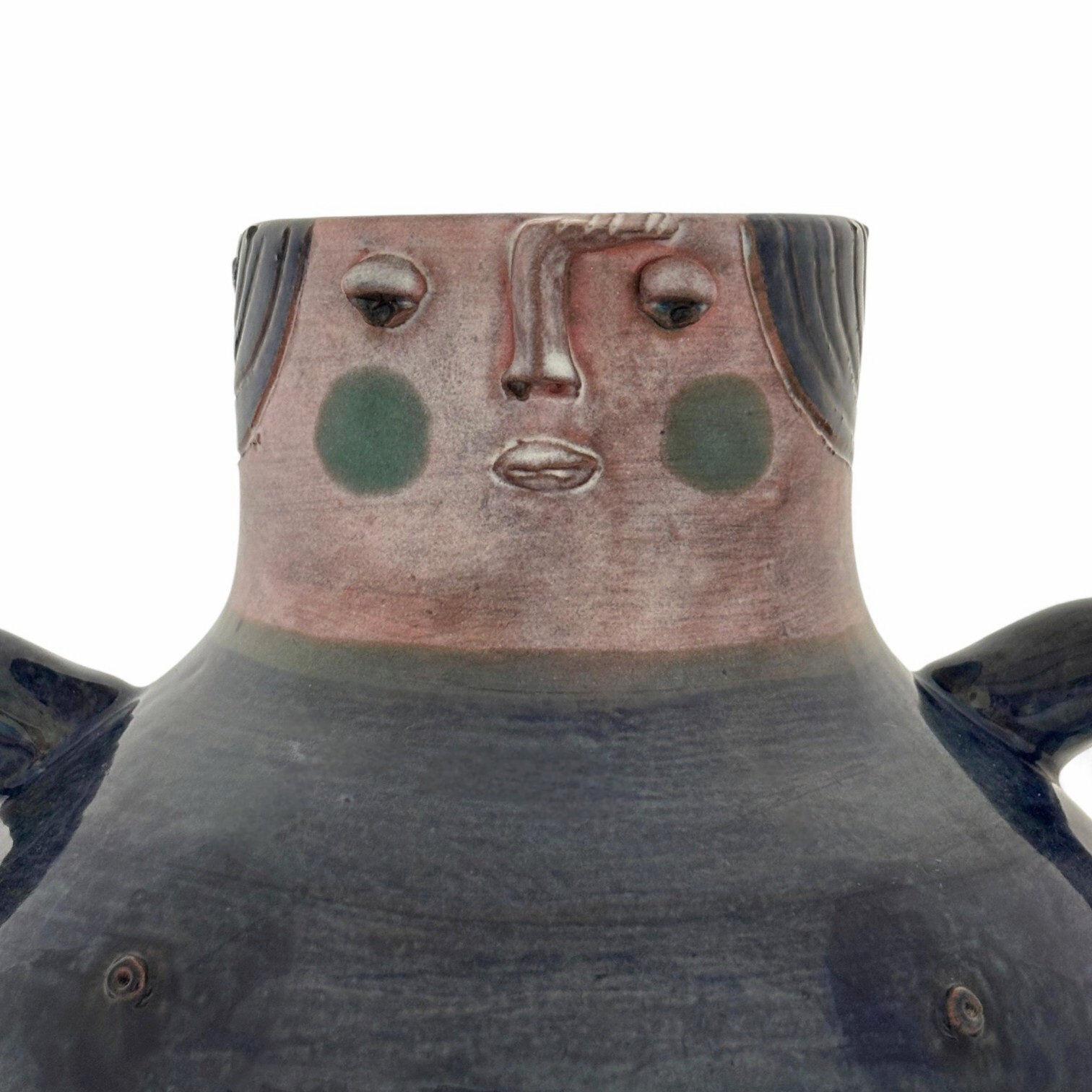 Robert and Jean Cloutier, anthropomorphic vase with a female face, circa 1958–1965.
