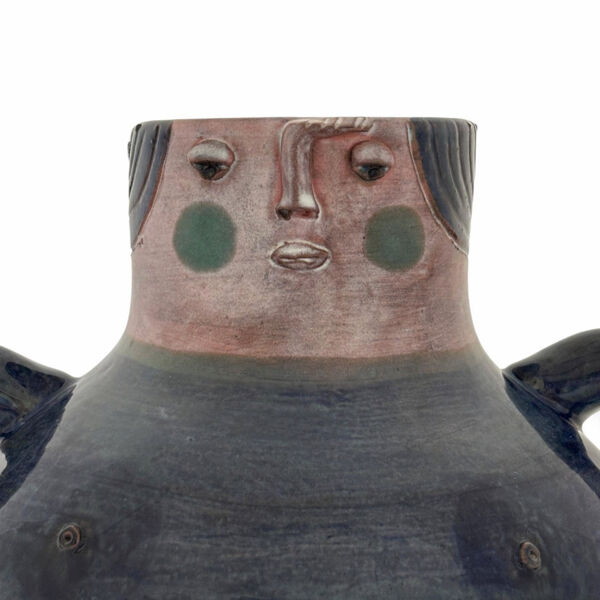 Robert et Jean Cloutier, vase anthropomorphe à visage féminin, vers 1958–1965