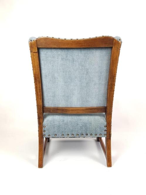 Blue flea market armchair
