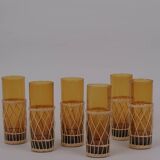 Wicker lemonade glasses x6