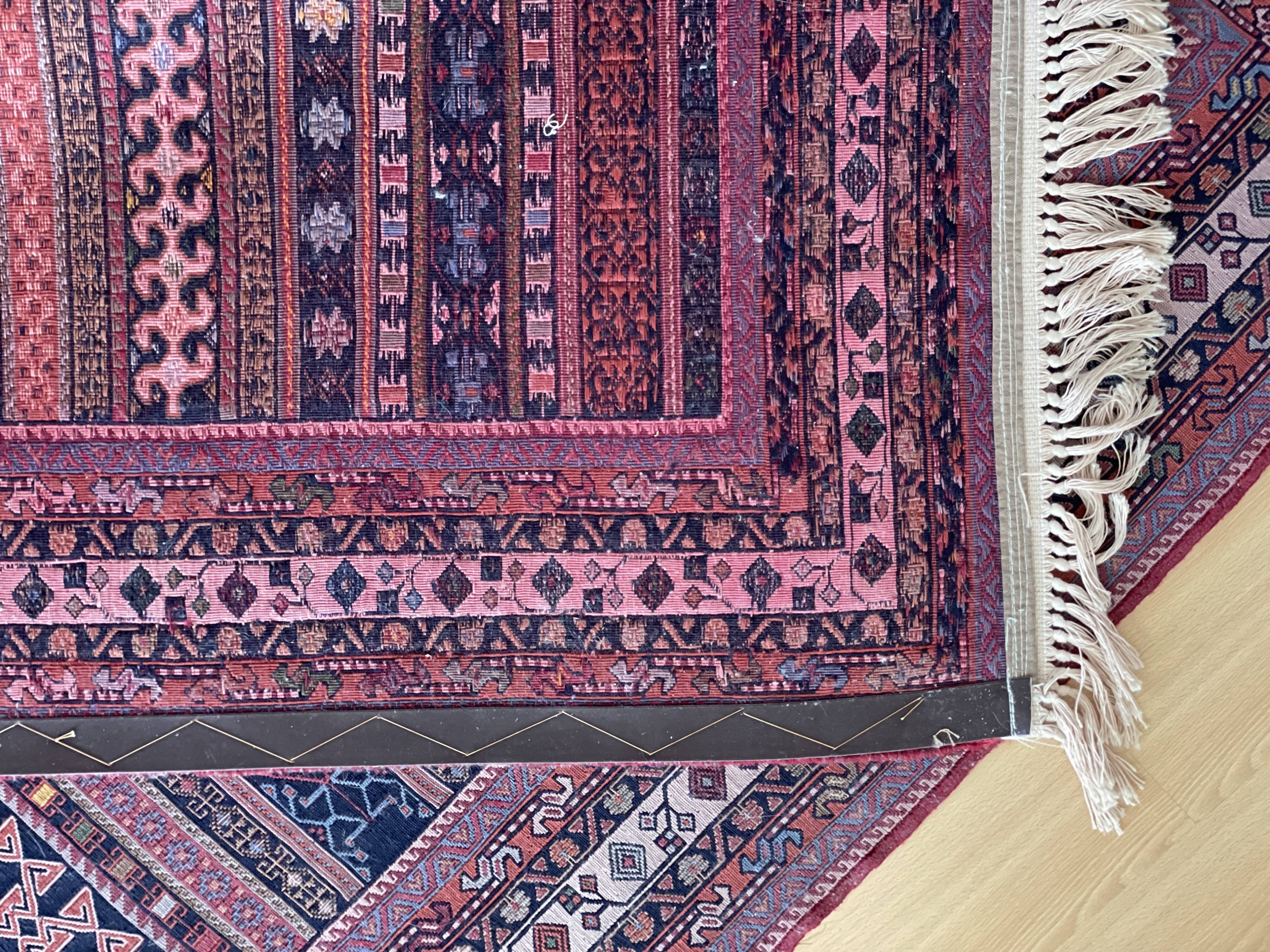 Pair of old Persian kilims Kerman Sirjan Souzani – handmade – te