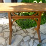 Rectangular wooden vintage coffee, bistro table