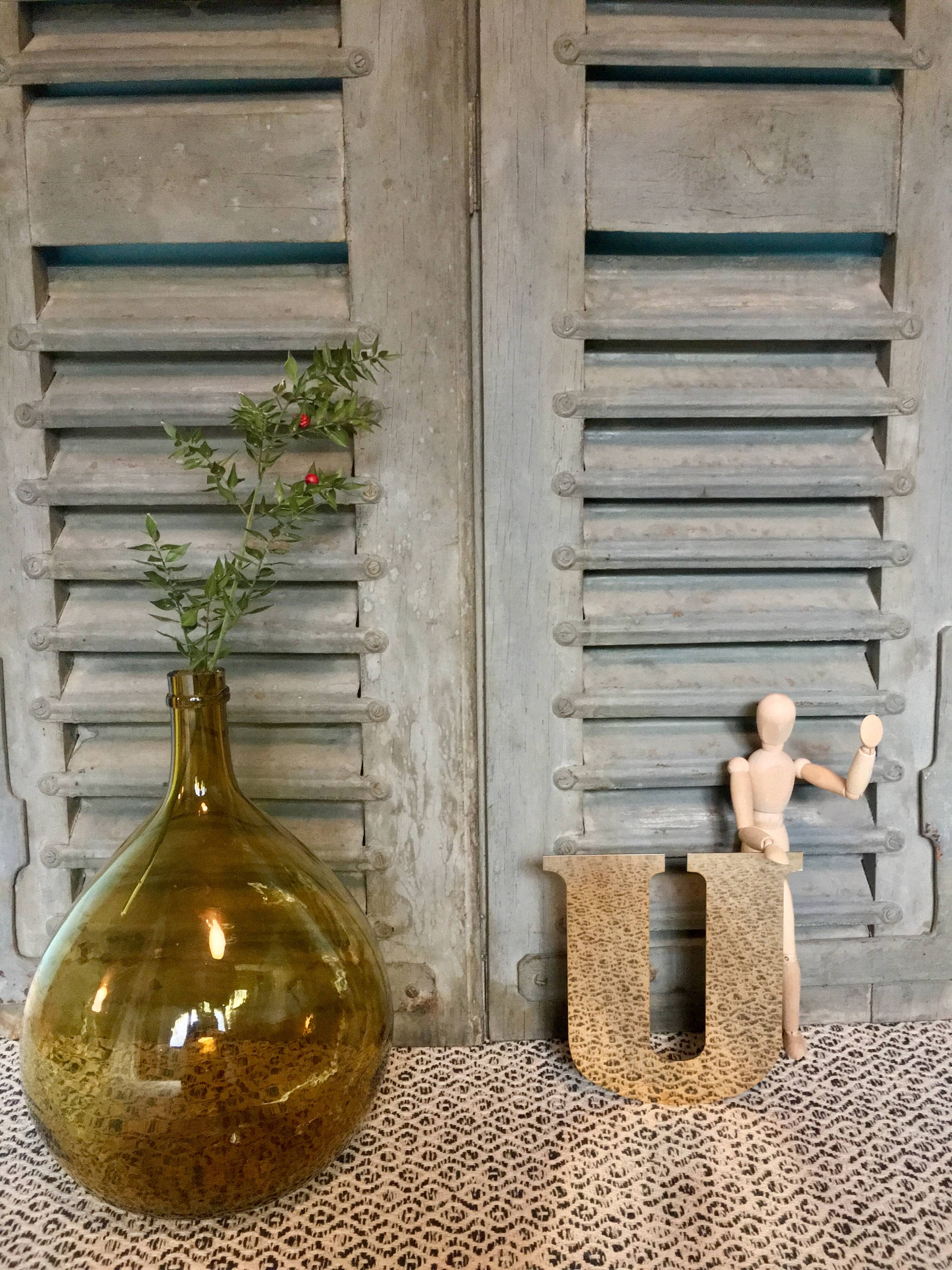 Vintage brass sign letter