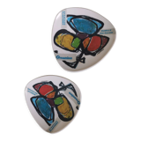 Set of 2 ashtray empty pocket 60s vitnage Plastorex Ornamine France