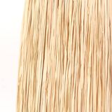 Sandstone lamp by Jacques Vilain, raffia lampshade, 70s ceramic