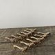 12 vintage gilded gold metal lion animal knife holders