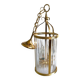 Vintage lantern chandelier in brass and crystal - 3 lights