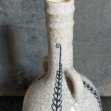 Soliflore bottle vase in fine earthenware boch frères la louvière-keramis early 20th century