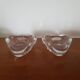 Set of 2 glass candle holders