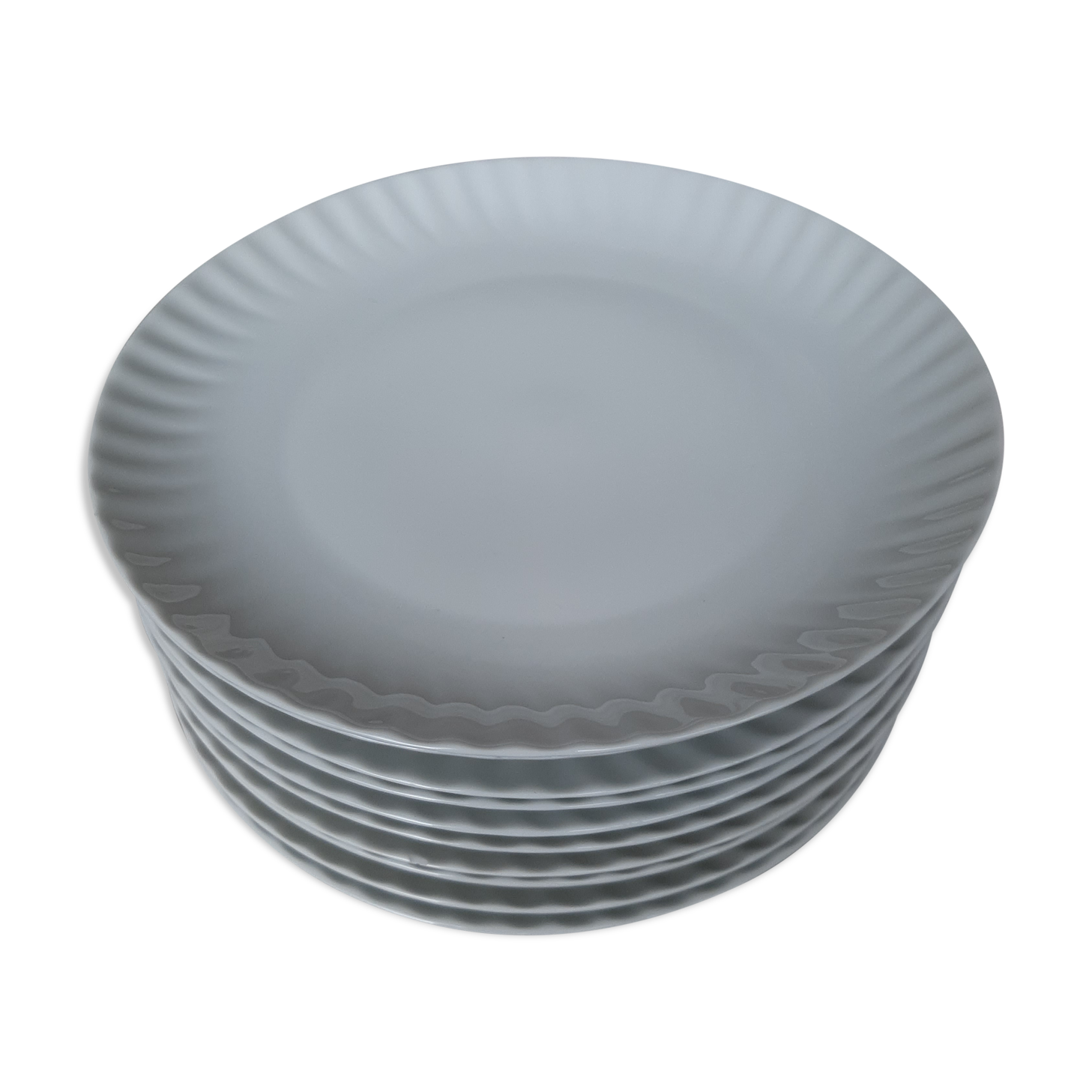 10 flat plates white porcelain from Berry