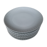 10 flat plates white porcelain from Berry