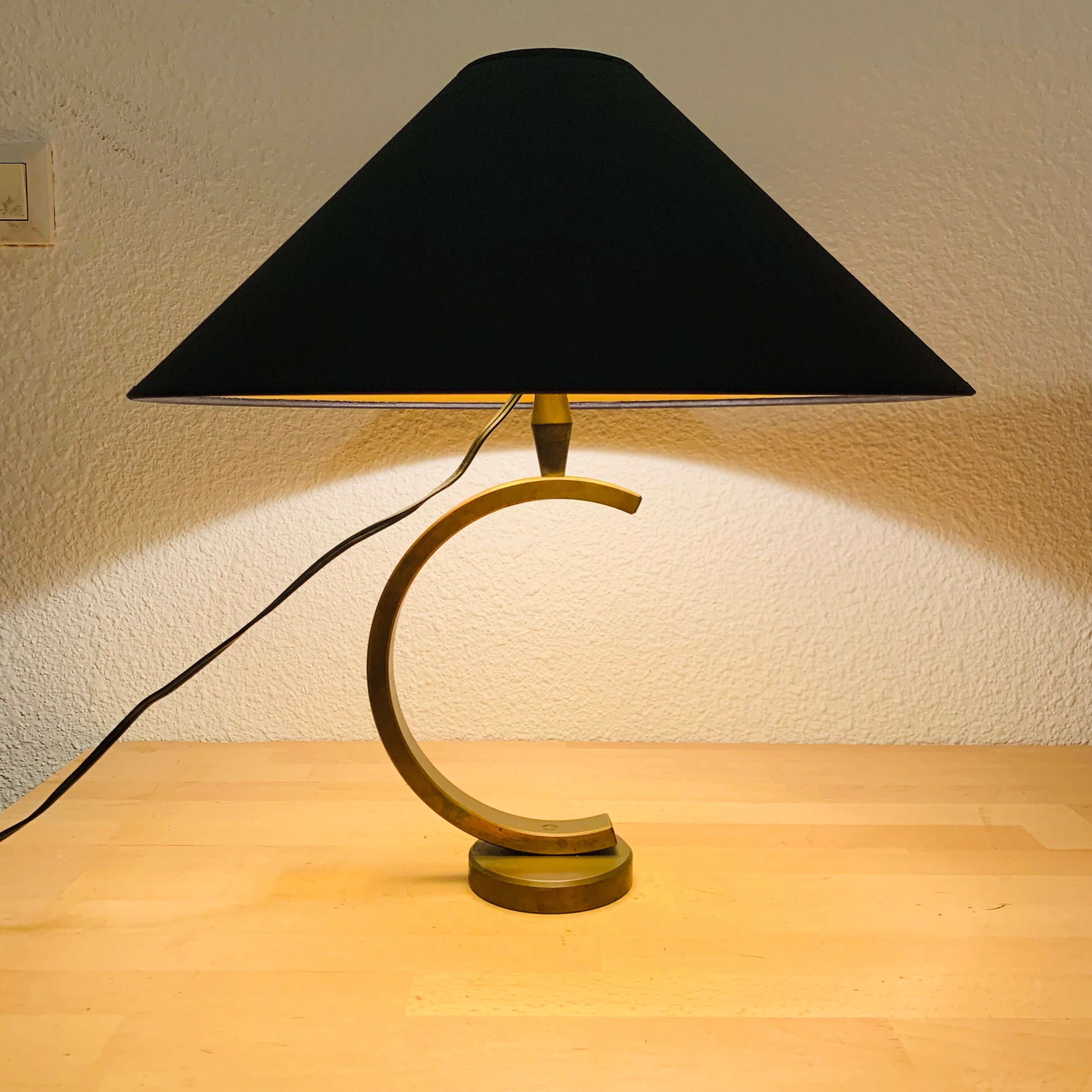 Sculptural brass lamp modernist style 50s