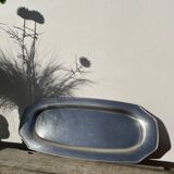 Large, long oval stainless steel platter by Rémy Letang
