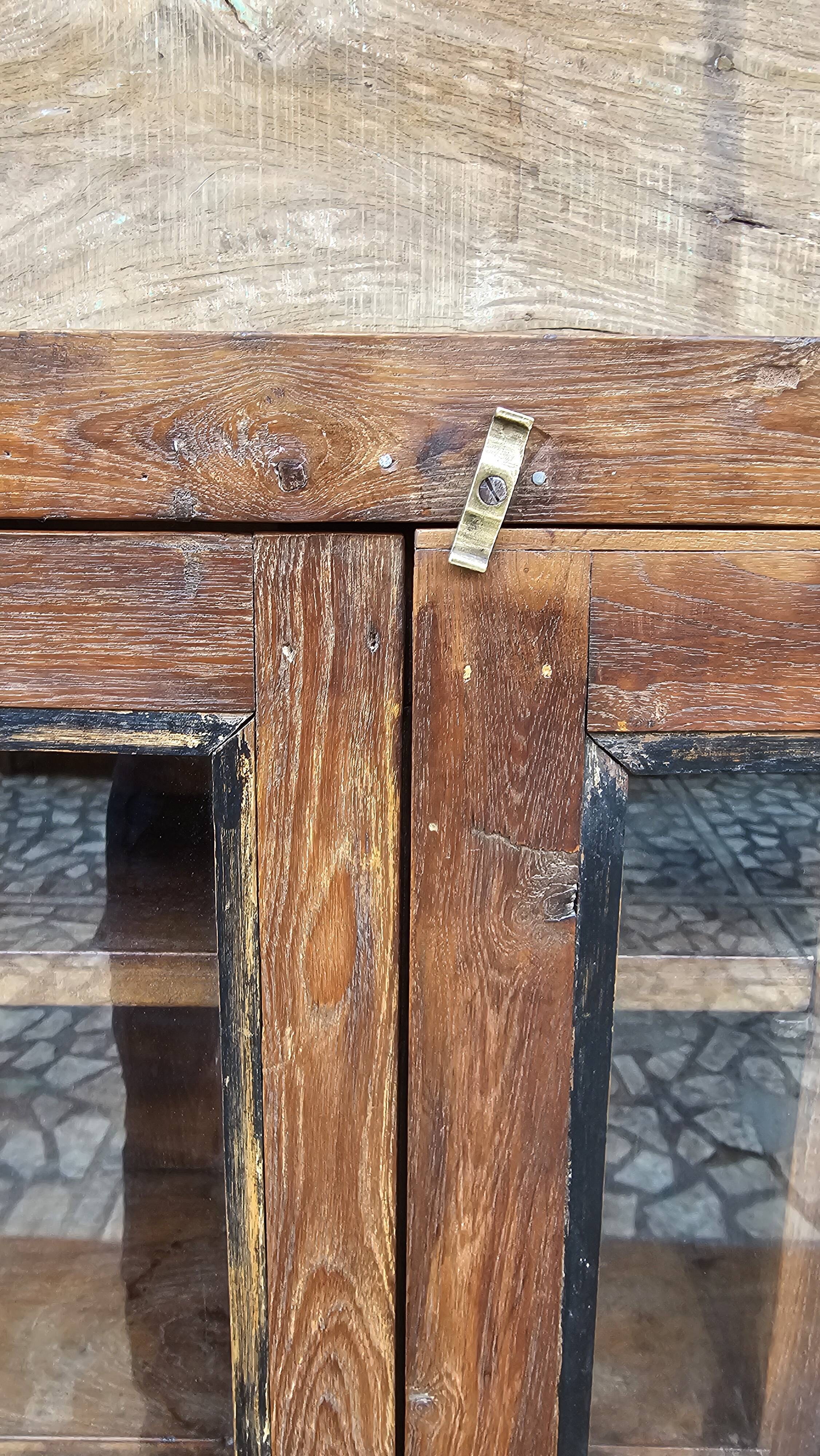Old Burmese teak display case