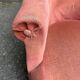 40s pink/salmon velvet crapaud armchair
