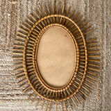 Rattan mirror 1960 48x60cm