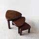 Set de trois tables basses vintage forme libre