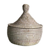 Panier tressé blanc
