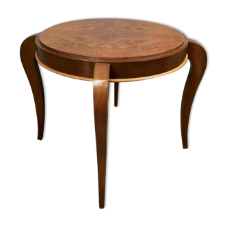 Table / guéridon en noyer et placage de noyer d’époque Art Déco vers 1930